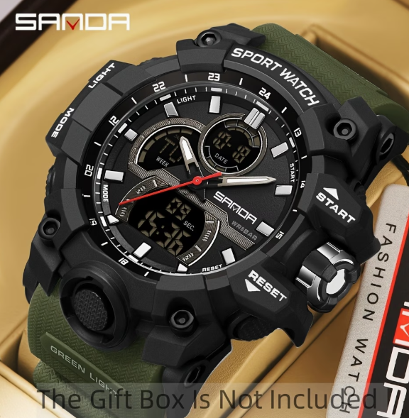 SANDA Men’s Trendy Outdoor Luminous Watch