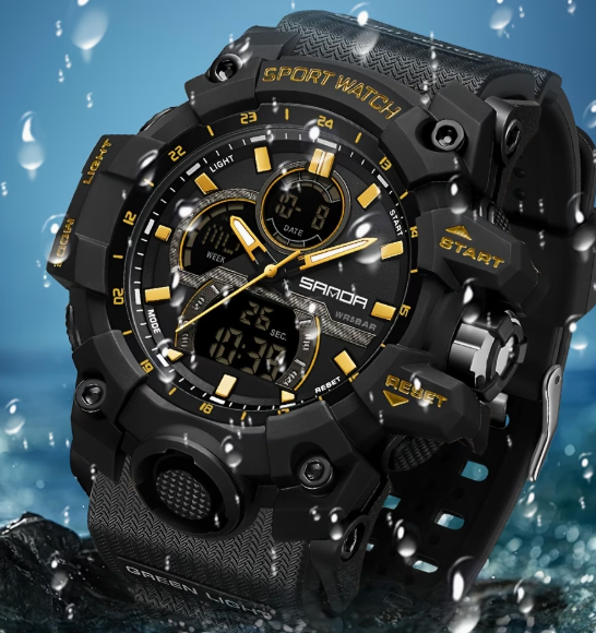 SANDA Men’s Trendy Outdoor Luminous Watch