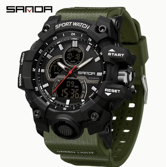 SANDA Men’s Trendy Outdoor Luminous Watch